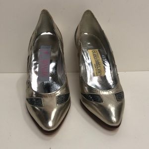 Cleo Battier Made in Italy Silver High Heel Pump